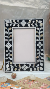 Square Contemporary Bone Inlay Image <b>Frame</b> Decorative Handcrafted <b>Picture</b> Showcase Tabletop Display Product - Product Image 6