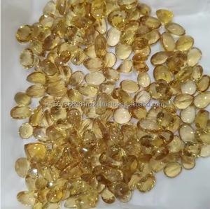 Pierre taillée en citrine naturelle ~ pierre taillée en citrine à facettes ~ pierre précieuse en citrine ~ forme ovale ~ qualité de propreté calibrée, pierre précieuse en vrac - Product Image 4