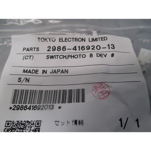 TOKYO ELECTRON 2986-416920-13 SWITCH PHOTO, SENSOR - อุปกรณ์และอะไหล่เซมิคอนดักเตอร์ระดับโลกที่เชื่อถือได้ - Product Image 6