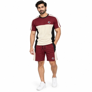 Ensemble d'été pour homme en tissu léger, idéal pour les voyages et les vacances, tenue décontractée premium, t-shirt et short, doux et confortable - Product Image 4