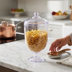 Wholesale ODM OEM Transparent <b>Plastic</b> Candy & Cookie Vase <b>Jar</b> Lid Custom Color Logo for Table Display Decoration Made Vietnam - Product Image 3