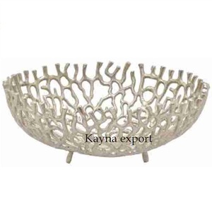 Elegantes y Modernas Fruteras de Metal Plateado de Lujo para Decoración de Mesa de Boda, Elegante Tazón de Aluminio de Diseño Único - Product Image 6