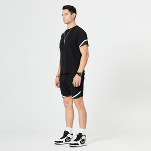 T-shirt à manches courtes pour hommes, ensemble double et short personnalisé, bon marché, vente en gros, collection - Product Image 6