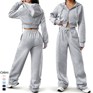 Ensemble sweat-shirt et pantalon de survêtement unisexe personnalisé pour l'hiver, de haute qualité, en molleton 100% coton, respirant, tissu écologique - Product Image 1