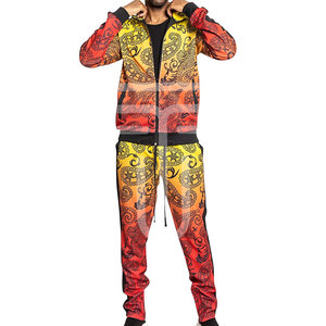 Nuevo estilo superventas de algodón en blanco acampanado para hombre, chándales para correr, trajes para correr, ropa de calle, sudadera con capucha y joggers, conjunto de chándal para hombre - Product Image 4