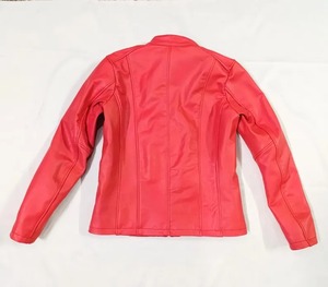 Womens <b>Pink</b> Sheepskin Leather <b>Jacket</b> Genuine Leather Casual Fashion <b>Jacket</b> - Product Image 2