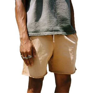 Pantalones Cortos para Hombre con Lavado Ácido, Tela de Algodón Lavada Estilo Retro, Ajuste Cómodo, Transpirables, Ropa Casual de Calle, Atuendo Veraniego con Estilo - Product Image 1