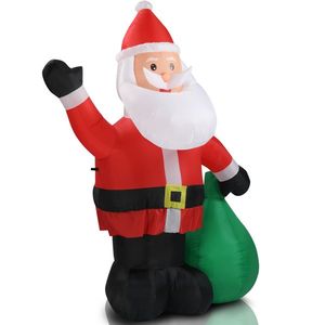 Borsa Regalo Gonfiabile di Babbo Natale in PVC da 6 Piedi, Divertente Decorazione Natalizia Illuminata per Giardino - Product Image 3