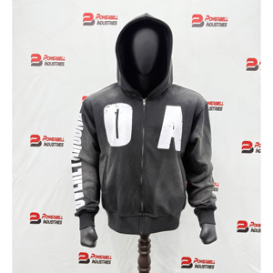 Sweat à capuche surdimensionné vintage streetwear de haute qualité pour homme, imprimé sur mesure, délavé à l'acide, avec épaules tombantes, fabriqué par un fabricant OEM - Product Image 1