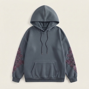 Sweat-shirts à capuche 100 % coton personnalisés avec logo OEM pour hommes et femmes, coupe oversize, style streetwear épais, vente en gros - Product Image 3