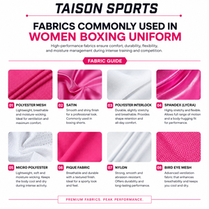 Uniforme de Boxeo para Mujer, 180 GSM, Poliéster Premium que Absorbe la Humedad, Panel Azul y Blanco, Kit con Logotipo Personalizado - Product Image 2