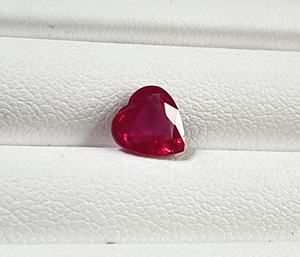 High Quality Natural Mozambique <b>Ruby</b> No Heat 1.26 Carat <b>Heart</b> Shape Reddish Pink Color July Birthstone for Making Ring & Pendant - Product Image 2