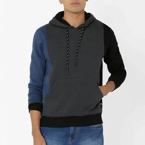 Sweat à capuche basique en coton mélangé avec logo personnalisé pour homme, streetwear de haute qualité, imprimé sérigraphié, en maille polyester-coton pour le printemps - Product Image 1