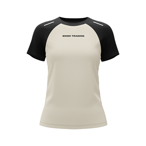 Camiseta Deportiva de Manga Corta Ajustada para Mujer, de Secado Rápido, Spandex/Nylon, Transpirable, Ligera, Ecológica, con Logotipo Estampado en la Parte Delantera - Product Image 3