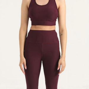 Conjunto de Yoga para Mujer de Color Liso, Nuevo Diseño, Última Moda, Mejor Precio, Bajo MOQ, Conjunto de Yoga para Mujer en Venta - Product Image 4