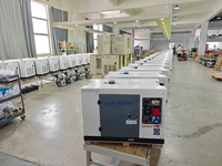 Groupe électrogène de secours 5KVA 10KVA, générateur portable diesel silencieux avec AVR 12KVA 15KVA, générateur d'énergie électrique, support OEM/ODM