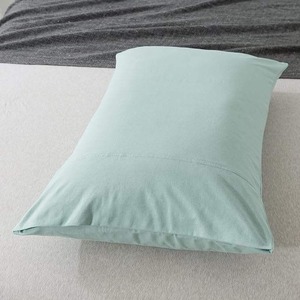Mint Green Rectangle <b>Cushion</b> <b>Cover</b> 100% Cotton Breathable Envelop Closure <b>Plain</b> Style Home Decor Pillow Cases - Product Image 1