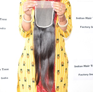 ผมแท้บราซิลแบบธรรมชาติ เกรดพรีเมียม  แบบ Double Weft  ตรง  พร้อม HD 5*5 Closure  ขายส่งจากโรงงาน  แบบ Lace  จัดเรียงเกล็ดผม  แบบ Super Wave - Product Image 1