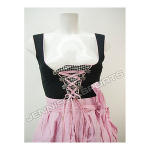 Robe traditionnelle allemande Dirndl pour femme, idéale pour l'Oktoberfest, Halloween, le Carnaval, déguisement, tablier, tenue festive, robe de demoiselle d'honneur - Product Image 2