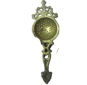 Hot selling decorative brass <b>tea</b> strainer premium metal <b>tea</b> filter loose leaf <b>tea</b> <b>infuser</b> stylish kitchen <b>tea</b> accessory trendy - Product Image 1