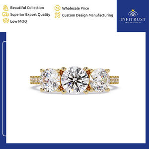 Oferta Increíble - Anillos de Diamantes Solitarios de Plata de Ley 925 Hechos a Mano con Claridad VVS a un Precio Excepcional desde India - Product Image 2