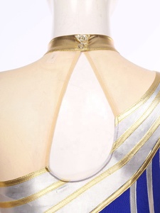 Leotardo metálico para mujer, mono de manga larga, patinaje artístico, disfraces de actuación, gimnasia rítmica, acrobacia, baile de salón - Product Image 5