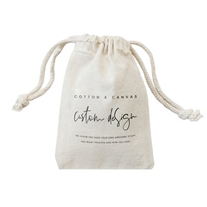 กระเป๋าสตริงผ้าแคนวาสสีเบา มัสลิน กระเป๋าสตริงผ้าฝ้ายออร์แกนิกแบบกําหนดเอง กระเป๋าผ้าแคนวาสขนาดใหญ่พิเศษ - Product Image 1