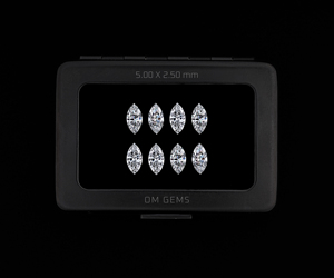 Diamant de laboratoire taille marquise 5.0x2.5mm, couleur E, fantaisie |   Diamants en vrac pour la fabrication de bijoux |   Marque OM GEMS - Product Image 1