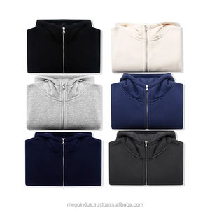 เสื้อมีฮู้ดไซส์ใหญ่พิเศษของผู้ชายเสื้อสเวตเตอร์ฤดูหนาวแบบเต็มซิปสำหรับฤดูใบไม้ร่วง - Product Image 3