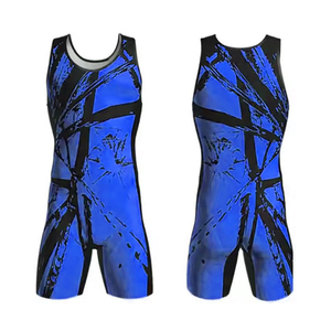 Combinaison de lutte pour homme de qualité supérieure, légère, tricotée et extensible, avec sublimation personnalisée à bas prix - Product Image 1