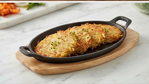 Heavy Duty Cast Iron Sizzler Plate With Solid Wood Board For <b>Barbecue</b> Grilling Professional Kitchen Hot Serving Platter - Product Image 6