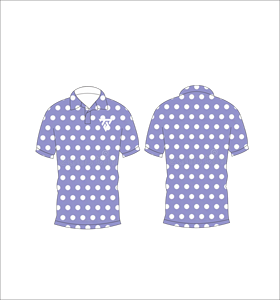 Camisa Polo para Hombre, Color Lavanda con Puntos Blancos, Sublimación Personalizada, Manga Corta, Verano, Casual, Transpirable, Ligera, para Golf - Product Image 6