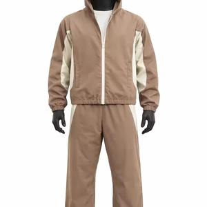 Wholesale Rate Custom Windbreaker Set New Stylish Men's Windbreaker Jacket with Zipper <b>Thin</b> Winter Windproof Windbreaker Set - Product Image 1