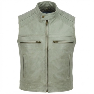 Wholesale Classic Western Leather Vest For Men Summer Casual Outerwear Breathable Design Durable Stitching Mens Elegant Casual - Product Image 2