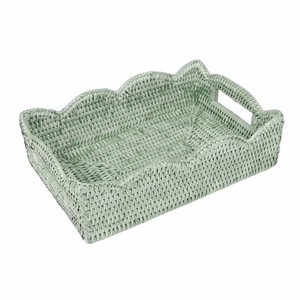 Trendy Cane Woven Serving Storage <b>Tray</b> For Coffee Snack <b>Breakfast</b> Rounded Handmade Rattan Vanity <b>Tray</b> For Kitchen & Tableware - Product Image 4