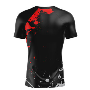 Rashguard à manches courtes de haute qualité pour hommes - Protection UV, séchage rapide, anti-frottement - Parfait pour le sport et la remise en forme - Product Image 2