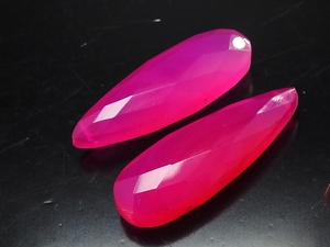 Natural Rubilite <b>Pink</b> Chalcedony Teardrop Beads 30X10mm Handmade Smooth Loose Stone Strand For DIY Bracelet Jewelry Making Bead - Product Image 3