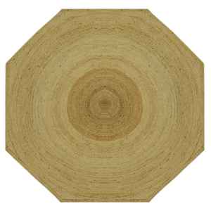 Tapis hexagonaux artisanaux durables en jute 100 %, lavables, pour chambre et salon - Product Image 2