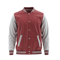 Veste universitaire unisexe haut de gamme bicolore avec doublure confortable, bordure côtelée, boutons-pression et design personnalisé