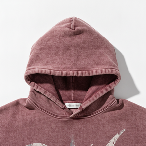 Sweat à capuche pour homme, design personnalisé, effet délavé, logo personnalisé, coton, molleton français, polaire polyester, streetwear tendance, sweat à capuche pull-over - Product Image 2