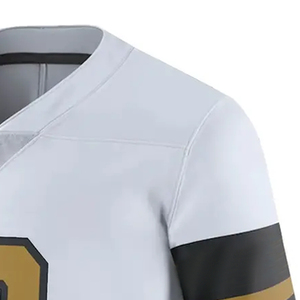 Maillot de football américain personnalisé pour hommes, grande taille, respirant, séchage rapide, col en V, manches courtes, longueur courte, de haute qualité - Product Image 3