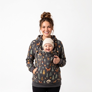 Sudadera con capucha personalizada para mujer, suave, de manga larga, para invierno, con bolsillo frontal, ecológica, de poliéster y algodón estampado de 400-500 GSM - Product Image 5