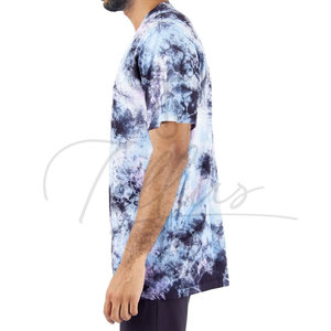 T-shirt unisexe pour homme, imprimé numérique tie-dye, col rond, manches courtes, respirant, séchage rapide, 100% fibre de bambou, deux couleurs - Product Image 5