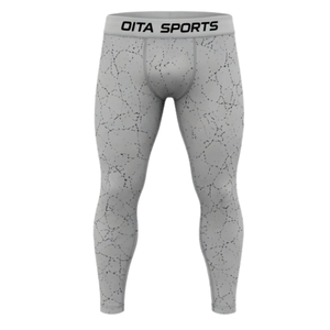 Conjunto Deportivo de Manga Larga y Leggings Gris Claro para Entrenamiento Activo, Ropa Deportiva de Compresión para Hombre, para Gimnasio y Ejercicio - Product Image 4