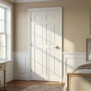 Diseños Modernos de Puerta Principal Sencilla, Puerta Interior de Madera Sólida y PVC, Resistente al Moho, Antiagrietamiento, Resistente a las Termitas, para Dormitorio o Villa - Product Image 4