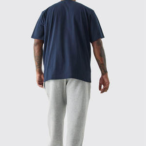 <b>Mens</b> <b>Navy</b> <b>Blue</b> Olive Green White Color Block Vertical Panel Crew Neck Short Sleeve Cotton Casual Summer Fashion Top Custom Logo - Product Image 2
