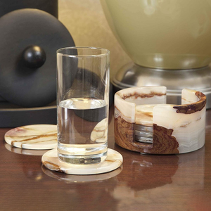 2026 New Wholesale <b>Marble</b> Onyx Drink Coasters Set Best Quality Modern Home Decor Kitchen Big Slab Antique - Product Image 2
