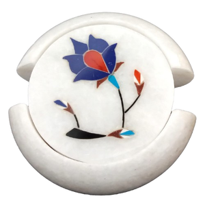 Sous-verres décoratifs de table en céramique Sous-verres en pierre les plus vendus avec support Nouveau design en pierre Prix de gros Ustensiles de cuisine Sous-verres à café - Product Image 4