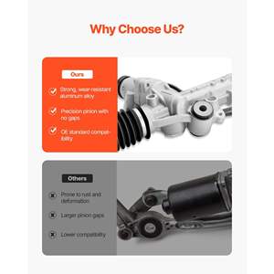 Crémaillère de direction assistée hydraulique compatible avec Lexus GX470 V8 4.7L 2003-2009 pour modèle V6 4.0L, numéro de modèle D0100X3WHFP - Product Image 3