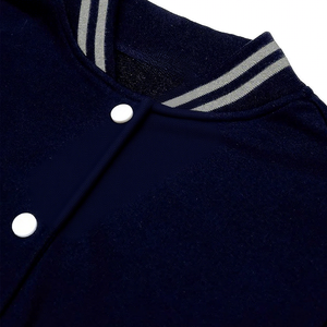 Men's Wool Blend Varsity <b>Jacket</b> Mustard Yellow White Sleeve <b>Mandarin</b> <b>Collar</b> Covered Button High Street Style Winter Wear 2027 - Product Image 6
